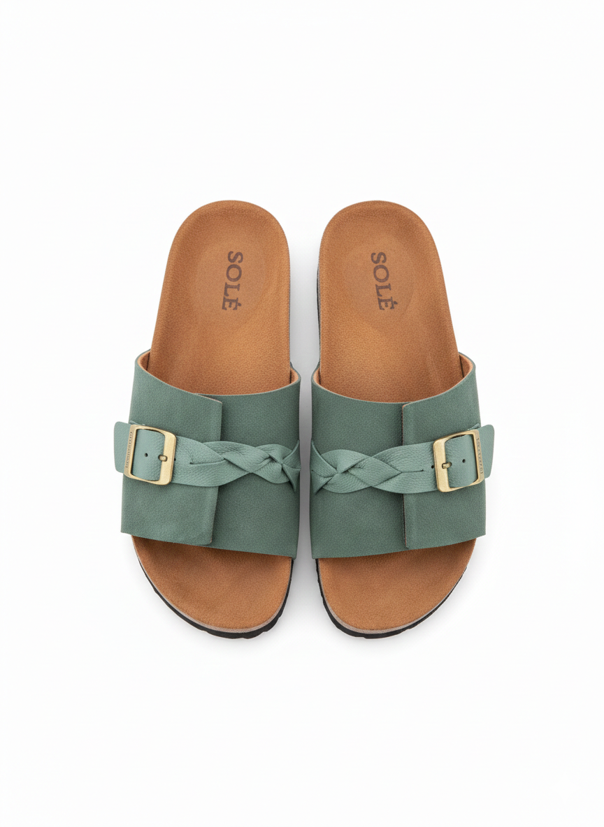 olive base sandales
