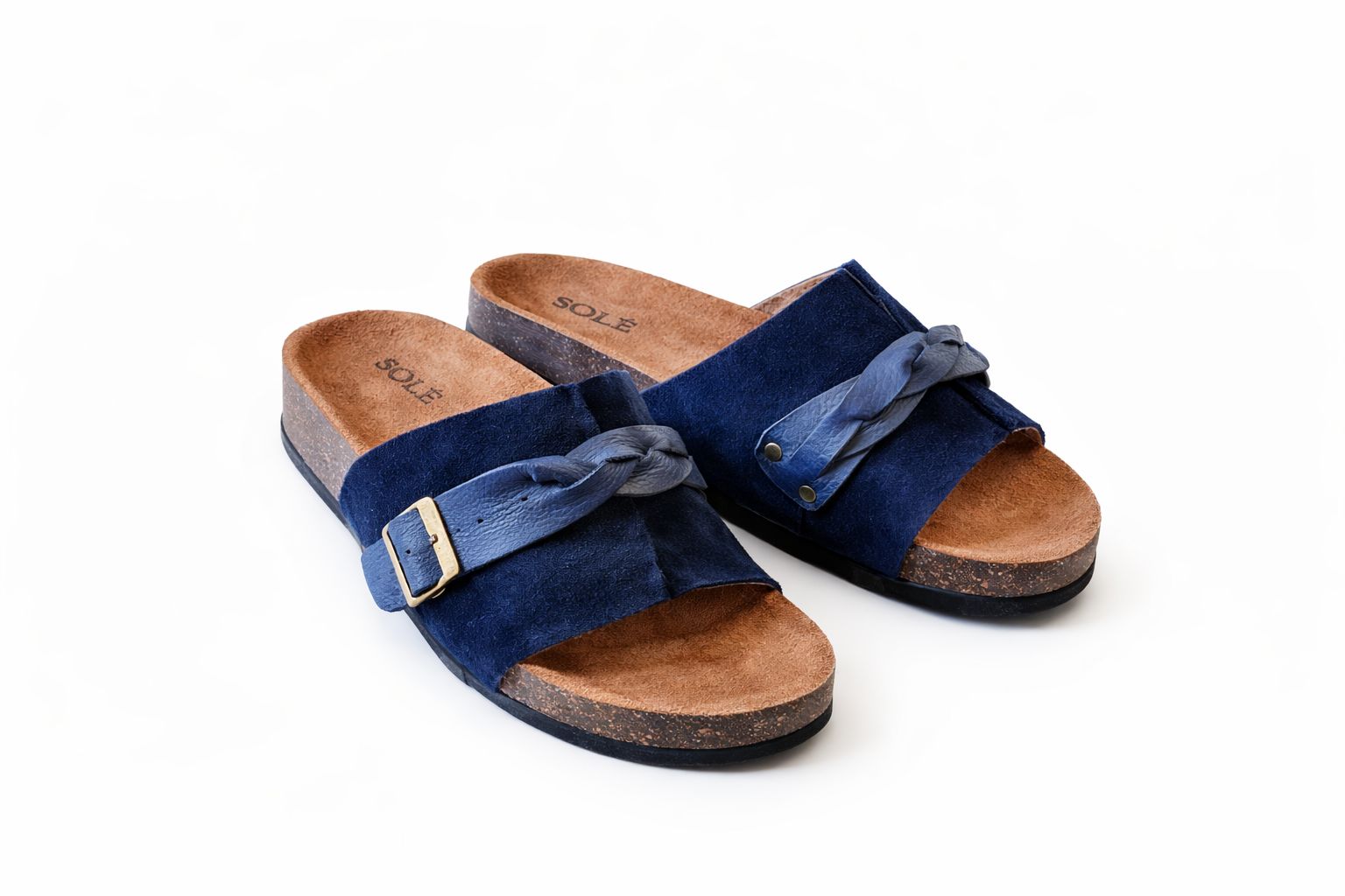 Denim blue base sandals